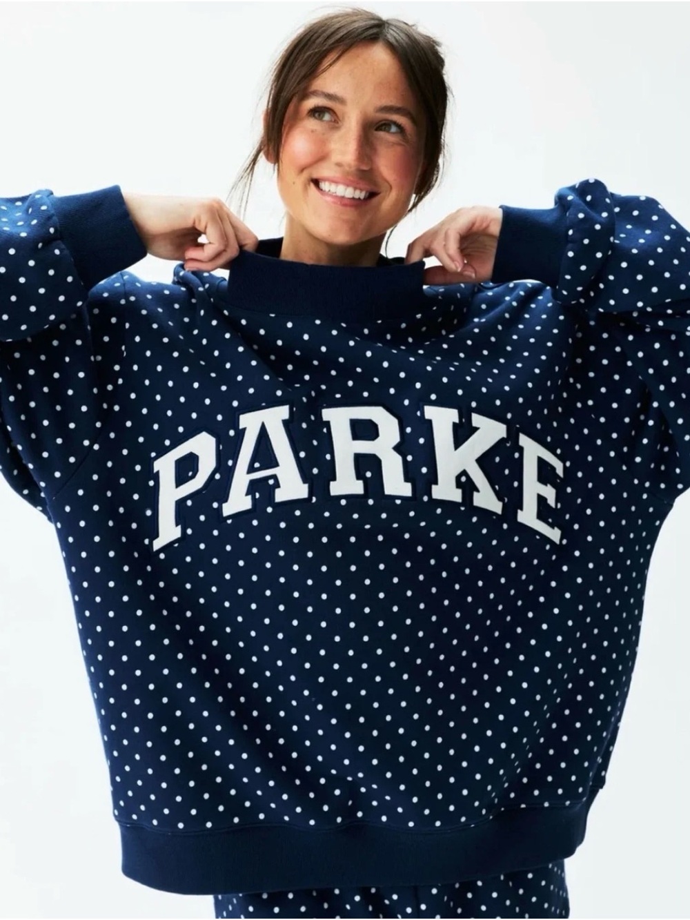 Parker Navy Polka Dot Sweatshirt - Parker